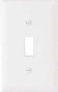 WALL PLATE 1GANG 1TOGGLE WHITE