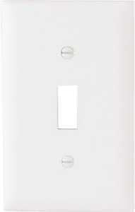 WALL PLATE 1GANG 1TOGGLE WHITE