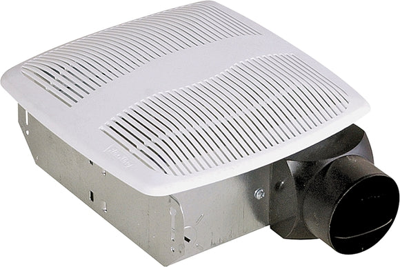Air King AS50 Economical Exhaust Fan, 7-1/4 in L, 7-1/4 in W, 0.9 A, 120 V, 1-Speed, 50 cfm Air, Metal, White