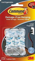 CLIP CORD ORGANIZER CS LG CLR 
