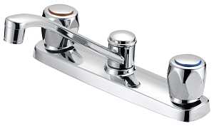 KITCHEN FAUCET 2-HDL CHROME   