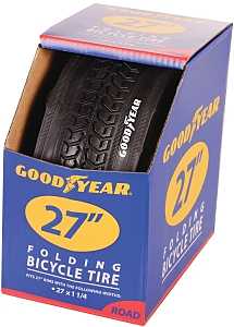 TIRE ROAD 27 X 1-1/4 BLACK    