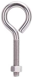 EYE BOLT W/NUT 3/8X4IN SS     