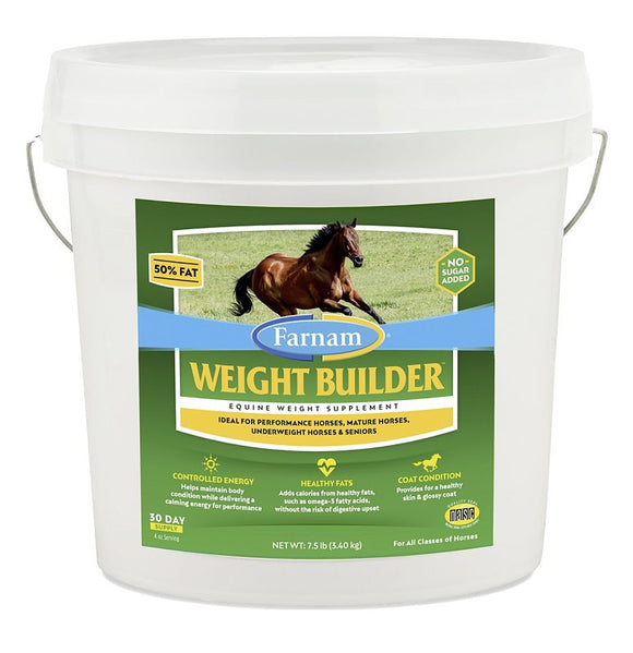 Farnam Weight Builder 100536873 Horse Supplement, Concentrated, 7.5 lb Bucket