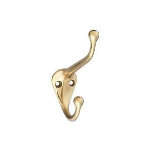 HOOK COAT/HAT SOLID BRASS     
