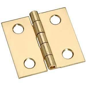 HINGE SOLID BRASS 1X1IN       