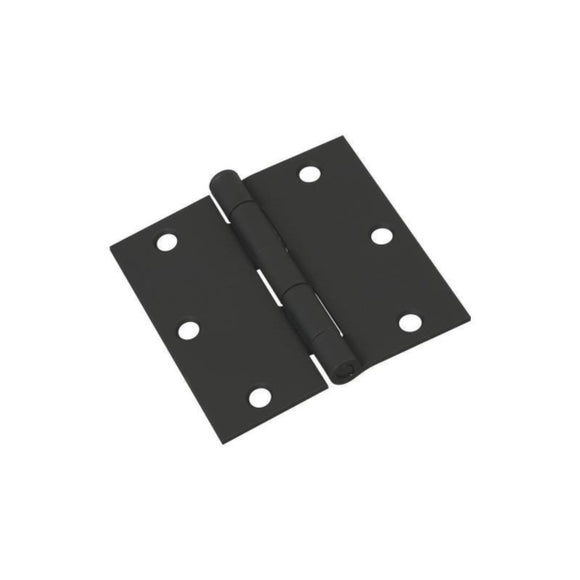 National Hardware N241-190 Square Corner Door Hinge, 0.272 in H Door Leaf, 0.08 in Thick Door Leaf, Cold Rolled Steel